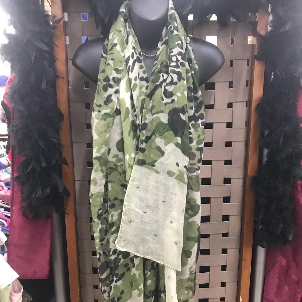 Army Star Studded Scarf
